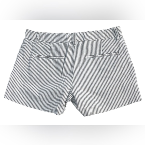 Theory Striped shorts Women’s 6 Gray/White Chino Cotton Lycra Made In USA - Picture 3 of 7